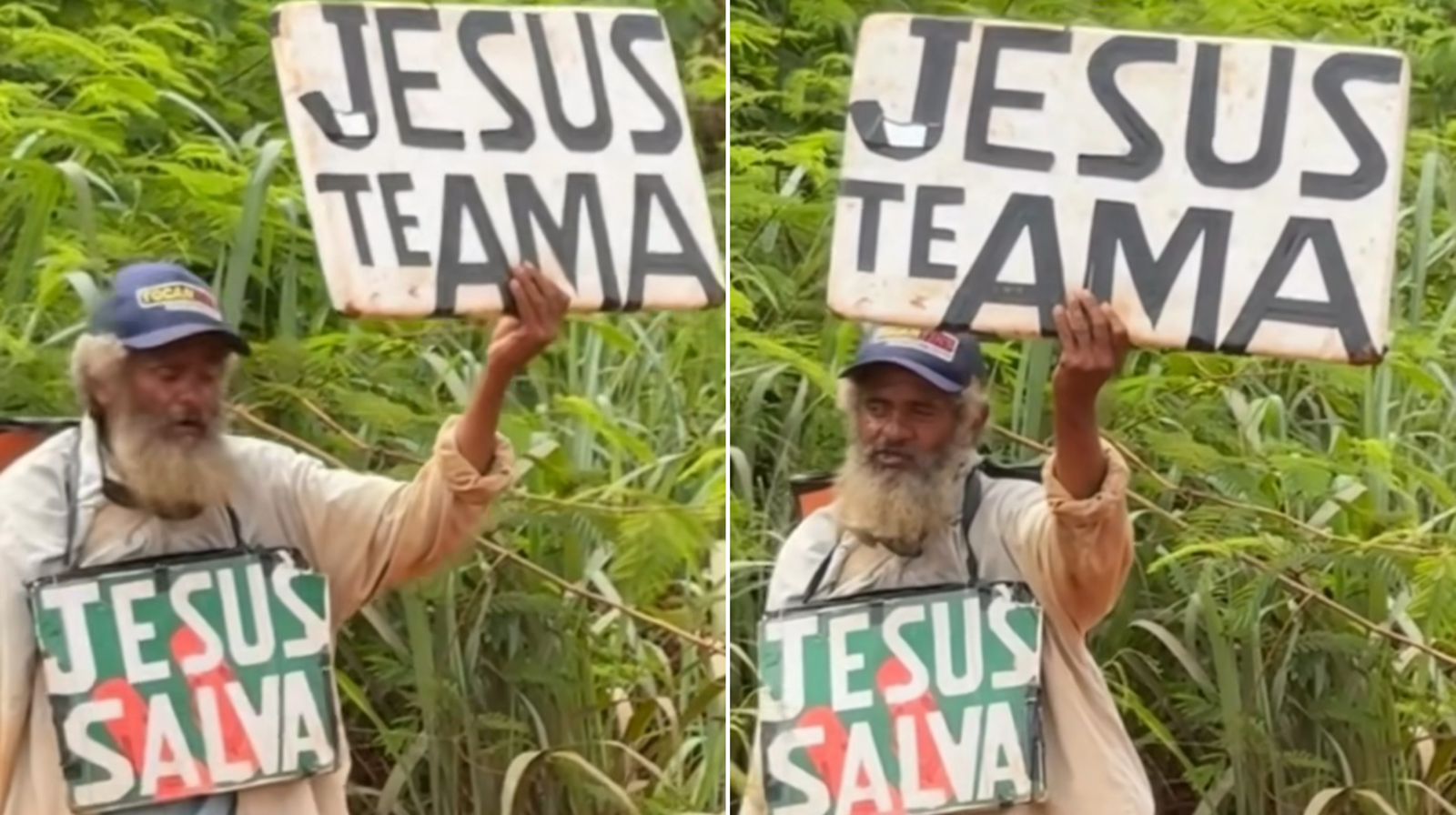 idoso-sem-teto-prega-a-motoristas-na-beira-da-estrada:-“jesus-te-ama”
