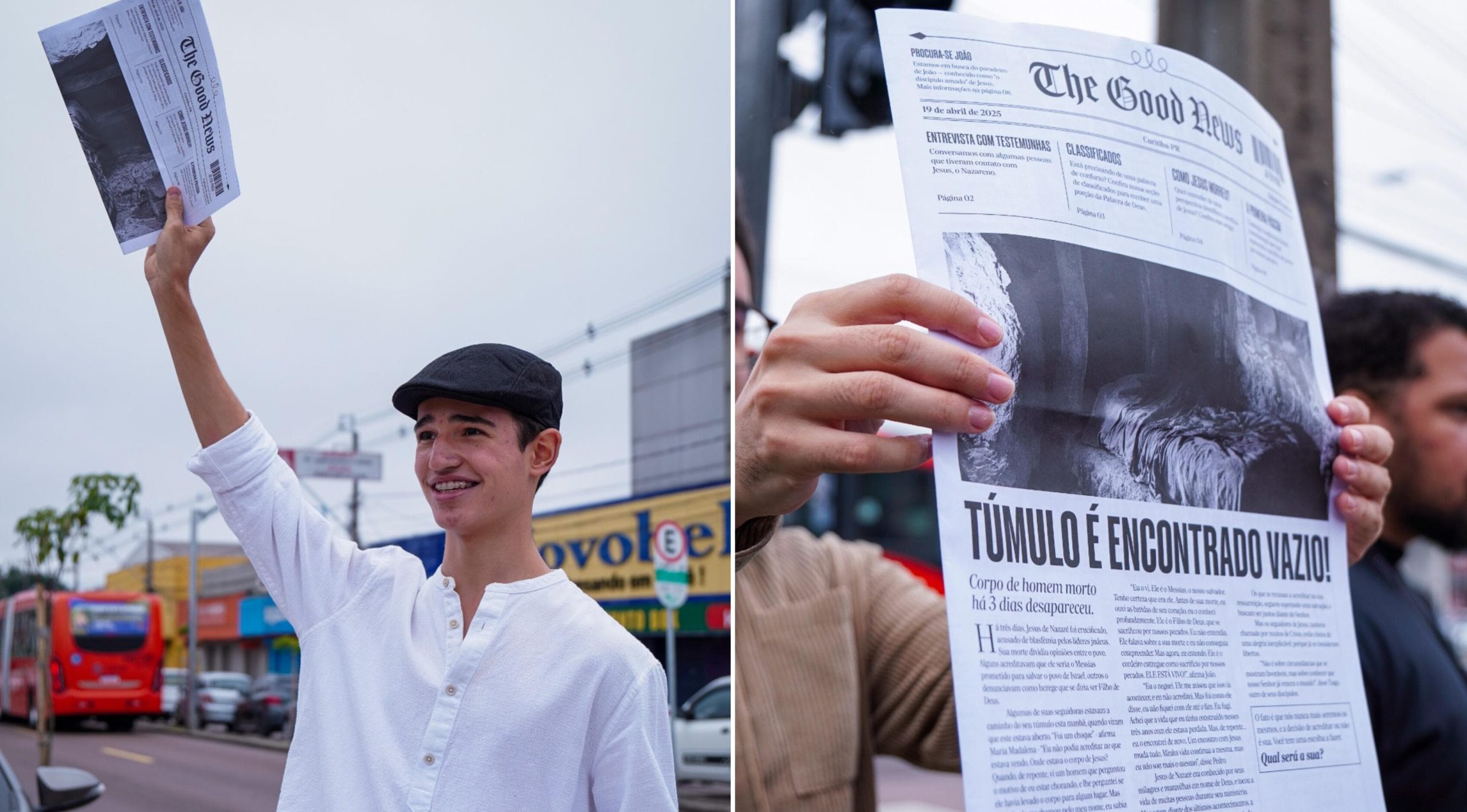 igreja-distribui-5-mil-jornais-anunciando-a-ressurreicao-de-jesus-em-curitiba