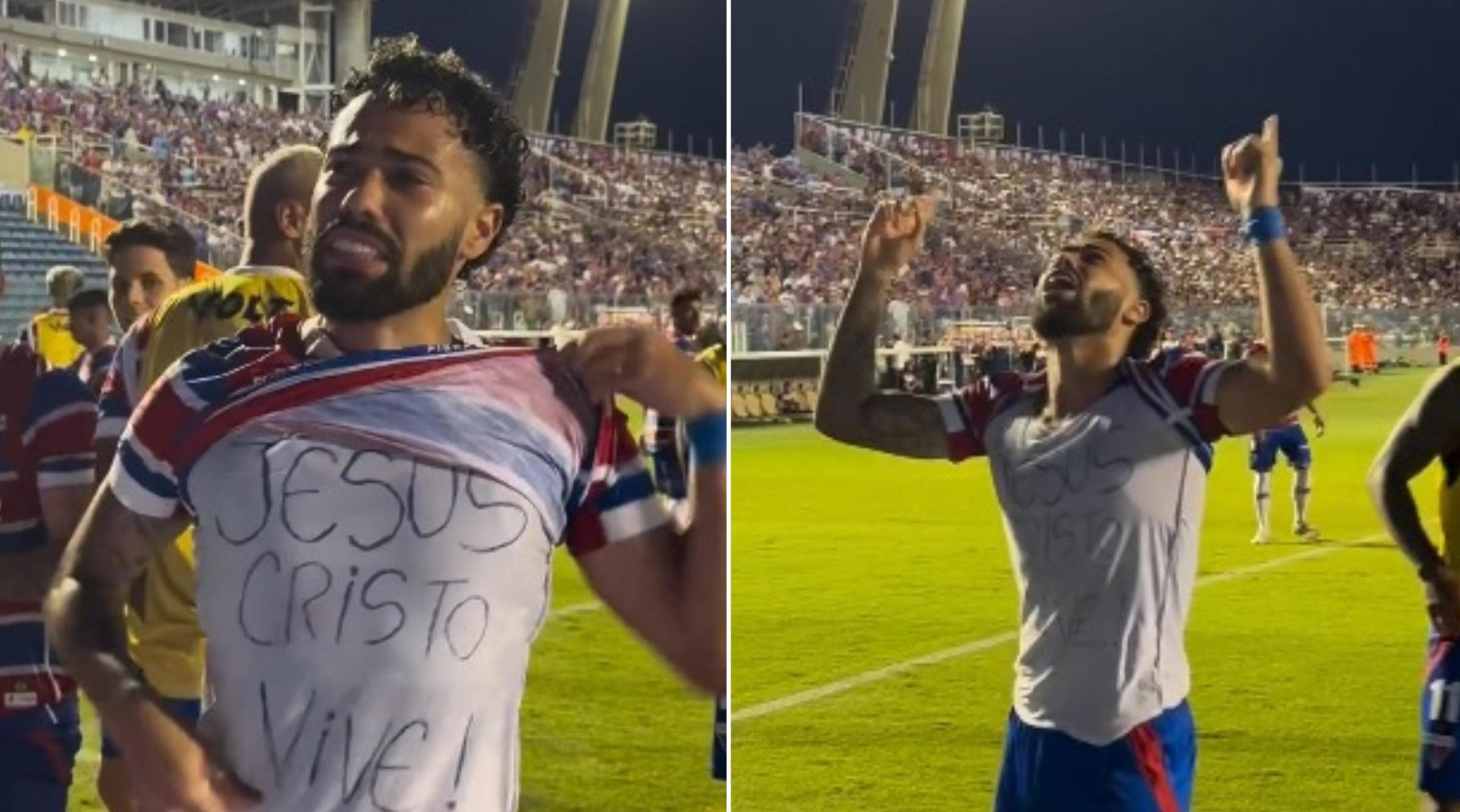 jogador-do-fortaleza-comemora-gol-com-mensagem-crista-em-camiseta:-“jesus-cristo-vive!”