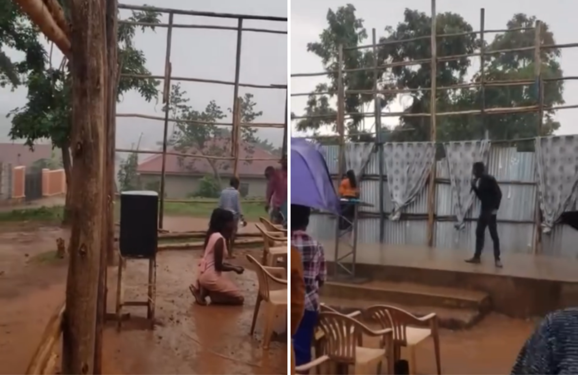 sob-chuva-intensa,-cristaos-adoram-a-deus-em-igreja-sem-paredes-e-sem-teto-em-uganda
