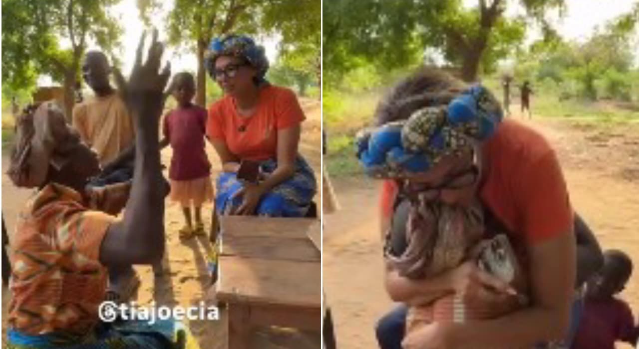 africana-agradece-de-joelhos-por-construcao-de-igreja:-‘antes-era-debaixo-da-arvore’