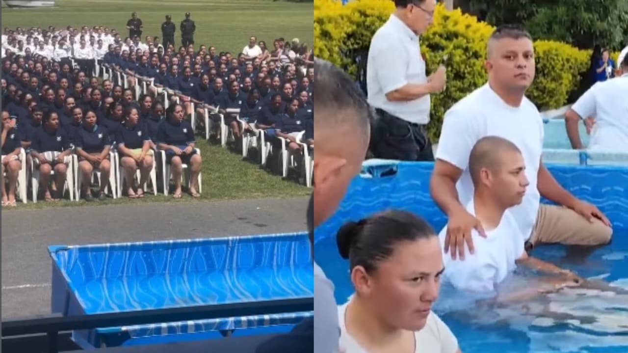 mais-de-100-cadetes-sao-batizados-em-escola-de-policia-na-argentina:-“precisamos-de-deus”