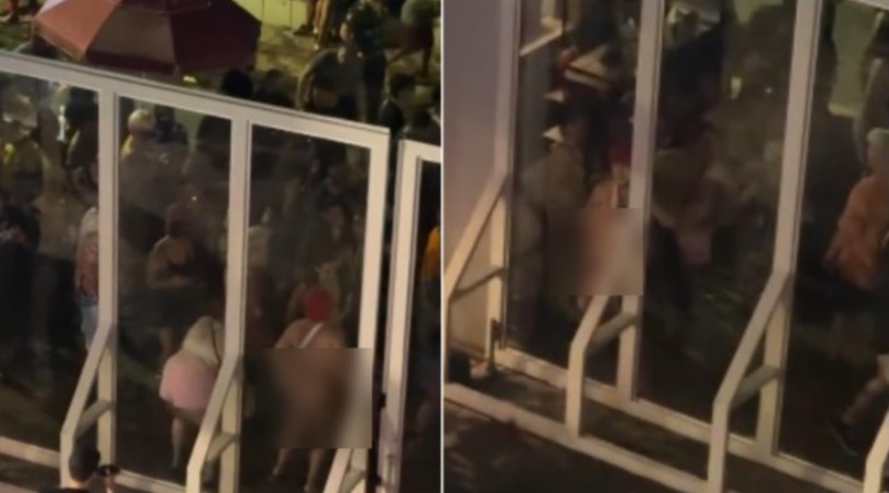 folioes-fazem-gestos-obscenos-em-frente-a-igreja-em-bh:-“intolerancia-religiosa”