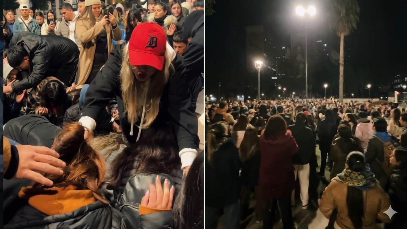 jovens-adoram-em-frente-a-universidade-na-argentina:-“foram-batizados-com-espirito-santo”