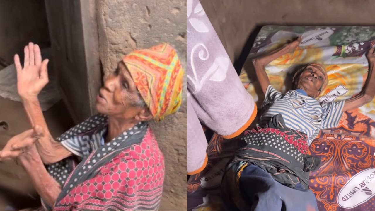 apos-doacao-de-missao,-viuva-de-94-anos-dorme-em-colchao-pela-primeira-vez-na-africa